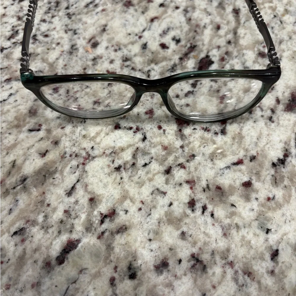 Chanel Green Fur Women’s Eyeglass Frames that need fixing, selling as is #3342
